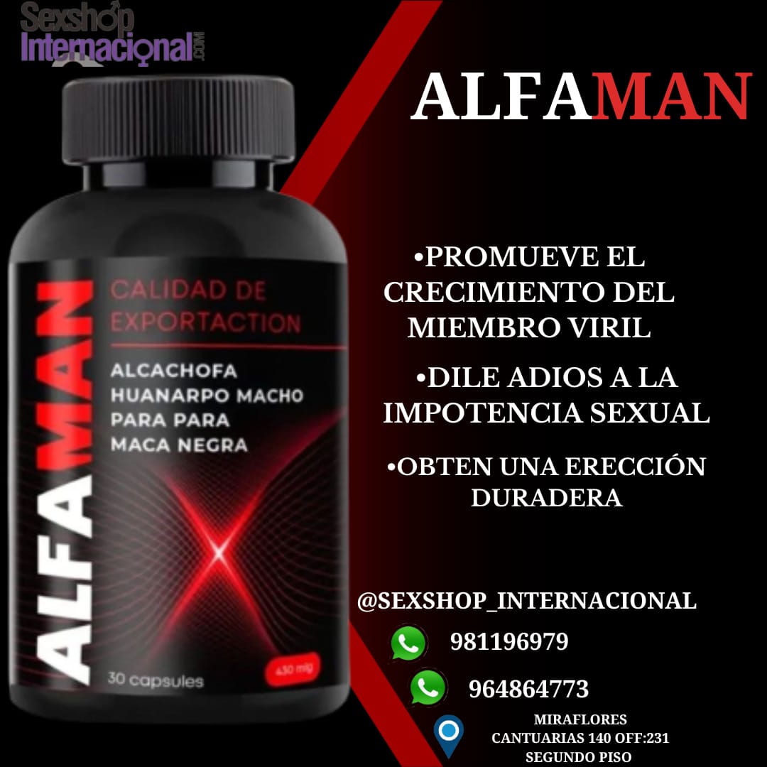 ORIGINAL ALFAMAN-ELEVA LA ENERGIA SEXUAL-MASA MUSCULAR-ORIGINAL-SEXSHOP LIMA 971890151 